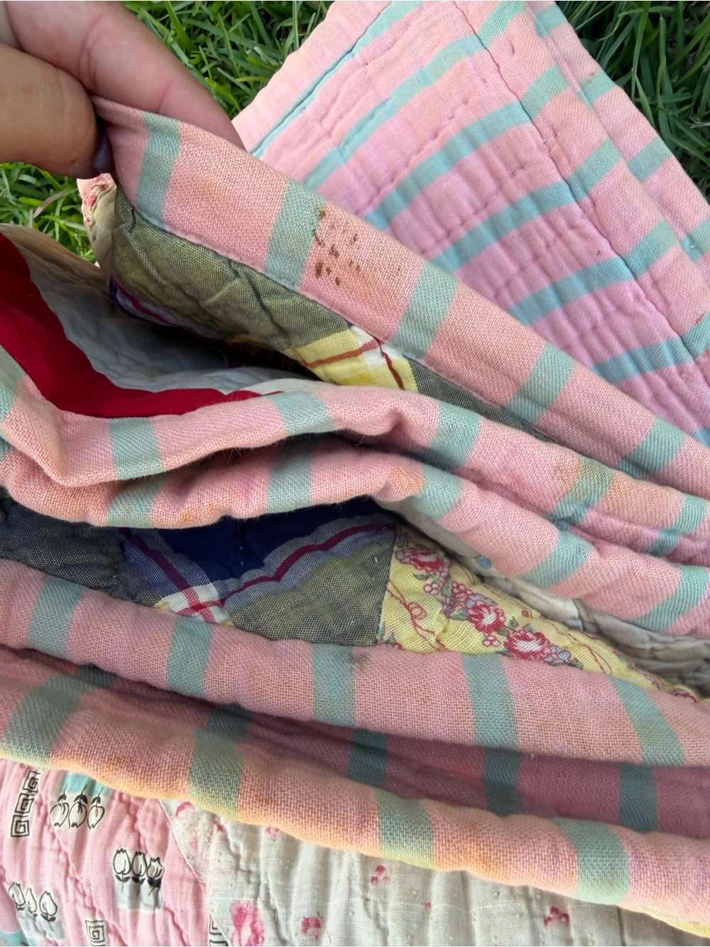 Vintage handmade patchwork quilt